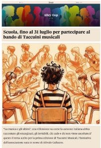 Il progetto di critica musicale per le scuole promosso da Taccuini di Alfredo ETS sulle pagine del sole 24 ore