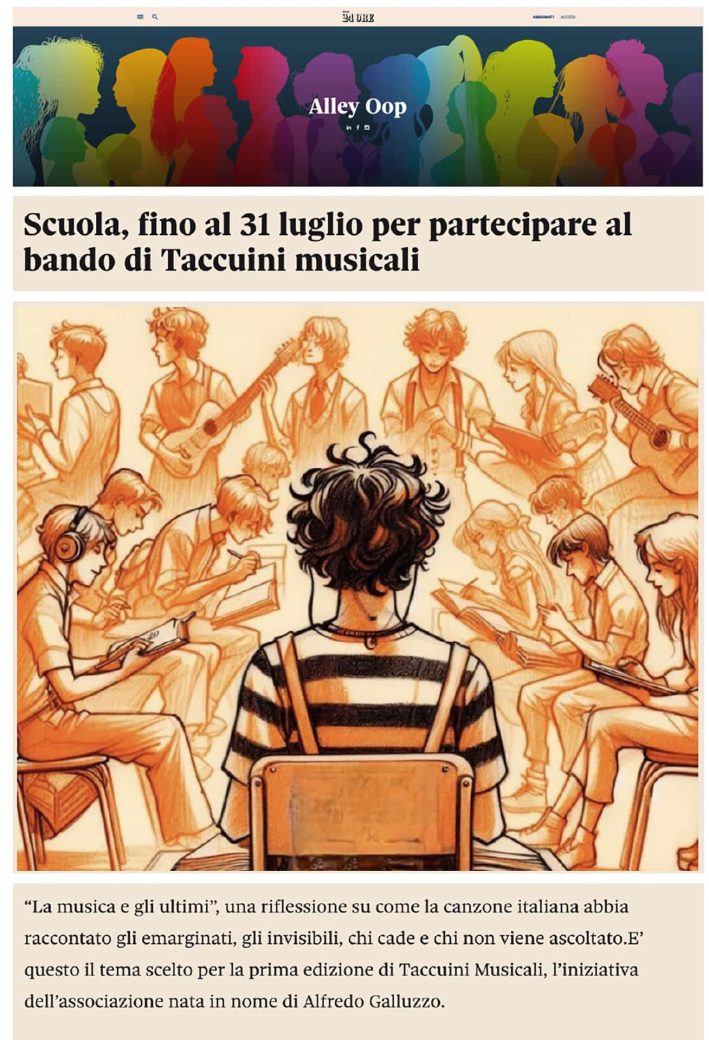 Il progetto di critica musicale per le scuole promosso da Taccuini di Alfredo ETS sulle pagine del sole 24 ore